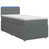 vidaXL Boxspringbed met matras Donkergrijs 90 x 190 cm Stof
