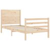 vidaXL Bedframe met hoofdbord massief hout
