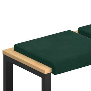 vidaXL Bankkussen 2 st fluweel Donkergroen Diepte 35 cm