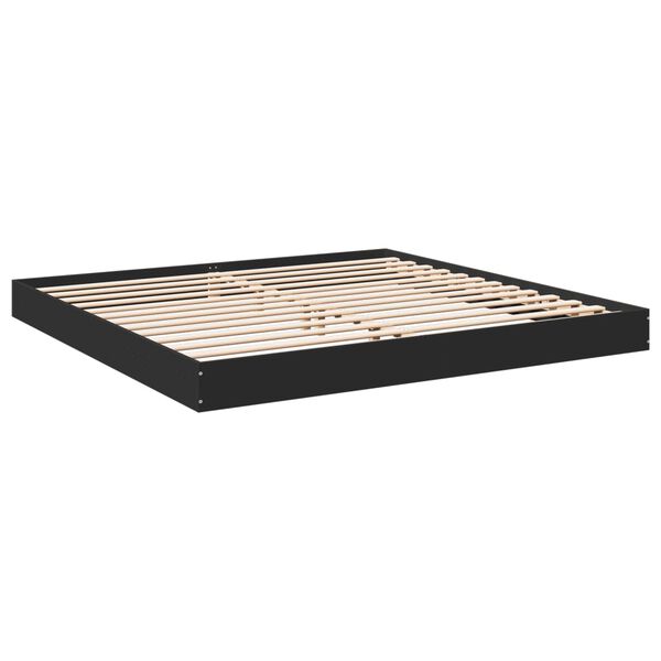 vidaXL Bedframe zonder matras 180x200 cm spaanplaat zwart