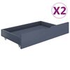 vidaXL Bedframe met 2 lades massief grenenhout grijs 160x200 cm