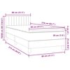 vidaXL Boxspring met matras fluweel roze 80x210 cm