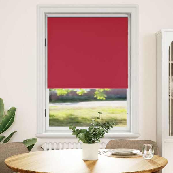 vidaXL Rolgordijn verduisterend 124,4 x 175 cm stofbreedte 120 cm rood