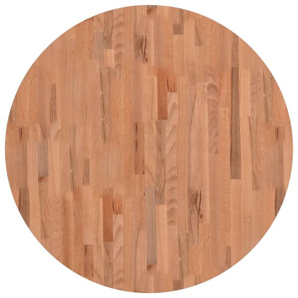 vidaXL Tafelblad rond &Oslash;90x1,5 cm massief beukenhout