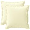 vidaXL Kussensloop 2 st HOUTEN Cr&egrave;mekleurig 50 x 50 cm Polyester