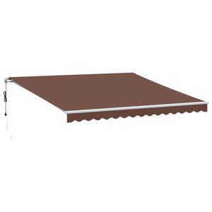 vidaXL Luifel automatisch uittrekbaar met LED 400x350 cm bruin