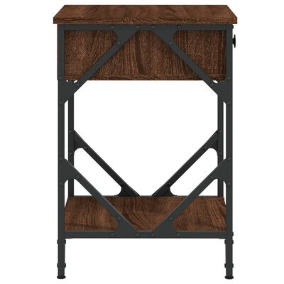 vidaXL Nachtkastjes 2 st 40x42x60 cm bewerkt hout bruin eikenkleur