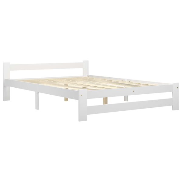 vidaXL Bedframe met 2 lades massief grenenhout wit 180x200 cm