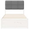 vidaXL Bedframe met Gevoerd Hoofdgedeelte Lichtgrijs 90 x 200 cm