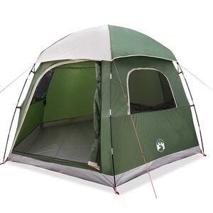 vidaXL Familietent iglo 6-persoons groen waterdicht