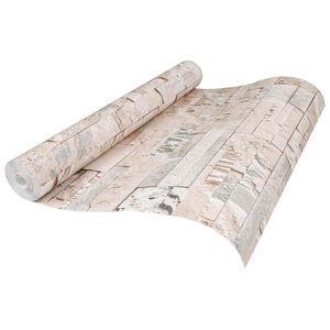 vidaXL 3D Steen Behang Beige 10 x 0,53 m Non-Woven Stof