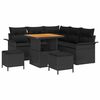 vidaXL Tuinbankenset 8 st Zwart poly rattan
