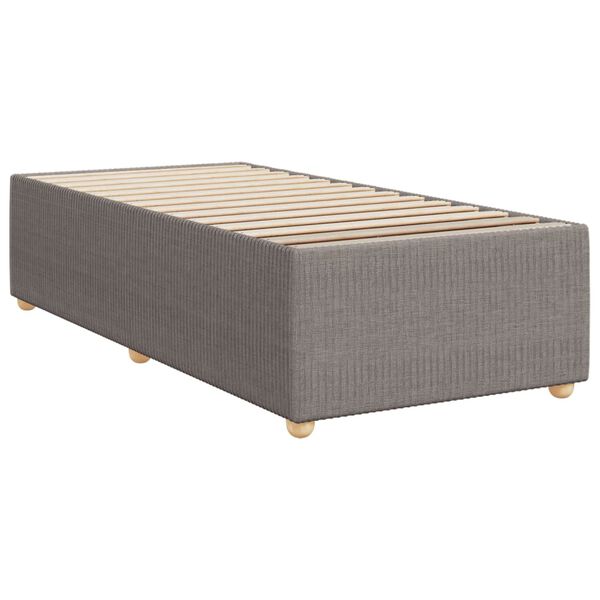 vidaXL Bedframe zonder matras 80x200 cm stof taupe