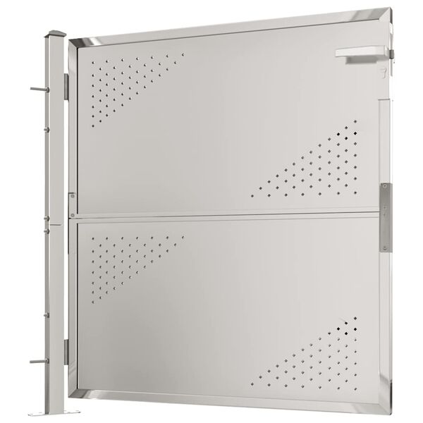 vidaXL Tuinpoort 100x100 cm roestvrij staal