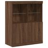 vidaXL Dressoir 81x37x100 cm bewerkt hout bruin eikenkleur