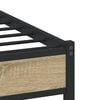 vidaXL Bedframe zonder matras metaal sonoma eikenkleurig 137x190 cm