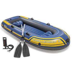 Intex Challenger 3 Opblaasboot met roeispanen en pomp 68370NP