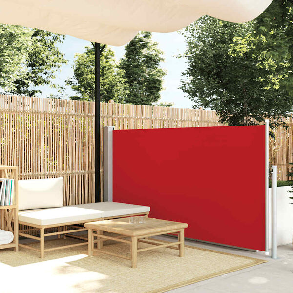 vidaXL Tuinscherm uittrekbaar 100x500 cm rood