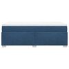 vidaXL Boxspring met matras stof blauw 90x200 cm