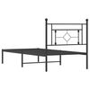 vidaXL Bedframe met hoofdbord metaal zwart 100x190 cm