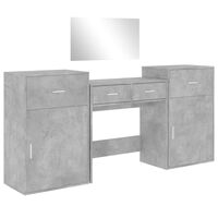 vidaXL 4-delige Kaptafelset bewerkt hout betongrijs
