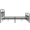 vidaXL Bedframe met hoofd- en voeteneinde metaal zwart 183x203 cm