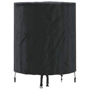 vidaXL Tafel Dek 62 x 62 x 70 cm Stof Rond Waterdicht Zwart