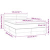 vidaXL Boxspring met matras en LED stof donkergrijs 140x200 cm