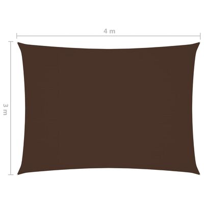 vidaXL Zonnescherm rechthoekig 3x4 m oxford stof bruin
