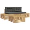 vidaXL 4 st Buiten bankenset Polyester Wit