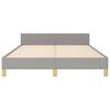 vidaXL Bedframe zonder matras stof lichtgrijs 140x200 cm
