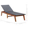 vidaXL Ligbedden 2 st met tafel poly rattan en massief acaciahout