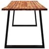 vidaXL Eettafel met natuurlijke rand 160x80x75 cm massief acaciahout