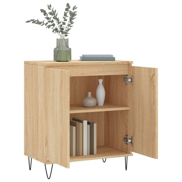 vidaXL Dressoir 60x35x70 cm bewerkt hout sonoma eikenkleurig
