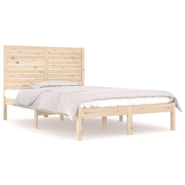 vidaXL Bedframe massief hout 135x190 cm