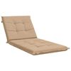 vidaXL Ligstoel Kussen GEMERT 100% Polyester Zand 190 x 70 x 9 cm