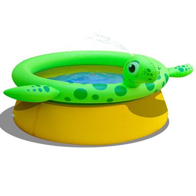 Jilong Opblaasbaar zwembad schildpad + sproeifunctie 175x62 cm 1270 L
