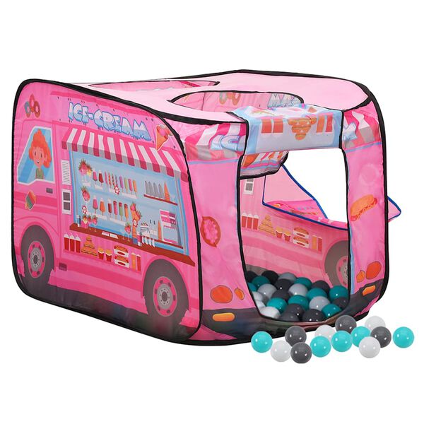 vidaXL Kinderspeeltent met 250 ballen 70x112x70 cm roze