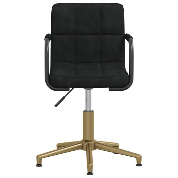 vidaXL Eetkamerstoel draaibaar 4 st fluweel zwart