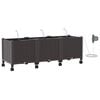 vidaXL Tuin Pot met Irrigatie en Wielen 3 st Bruin 120 x 40 x 43,5 cm