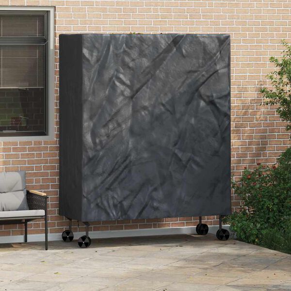 vidaXL Pingpong Tafelbedekking Effen Zwart 165 x 70 x 185 cm Stof