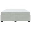 vidaXL Bedframe met matras Lichtgrijs 200 x 200 cm Stof