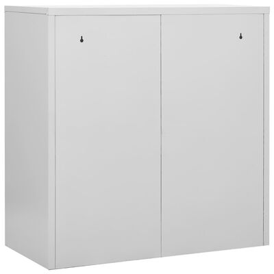 vidaXL Lockerkasten 2 st 90x45x92,5 cm staal lichtgrijs en rood