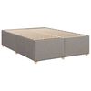 vidaXL Boxspring met matras stof taupe 140x190 cm
