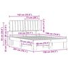 vidaXL Bedframe met Gevoerd Hoofdgedeelte Taupe 135 x 190 cm