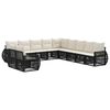 vidaXL Tuinbankenset 11 st Zwart en Cream Wit poly rattan