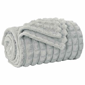 vidaXL Gooi Deken Grijs 270 x 240 cm 1.63 kg Fleece