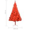 vidaXL Kunstkerstboom met verlichting en kerstballen 210 cm PVC rood