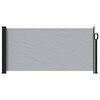vidaXL Uittrekbaar Zijscherm Grijs 500 x 100 cm Polyester