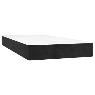 vidaXL Boxspring met matras en LED fluweel zwart 80x200 cm